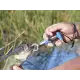 Cuda Fish Lip Gripper, 6", Stainless Steel, T-handle, Blue