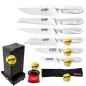 KlevaCut® Master Series 6pc Knife Set, Sharpener, Knife Block!