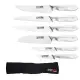 KlevaCut® Master Series 6pc Knife Set, Sharpener, Knife Block!