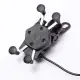 Motorcycle Phone Holder Fork Stem Mount Bracket with USB Charger