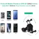 Motorcycle Phone Holder Fork Stem Mount Bracket with USB Charger