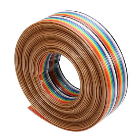 Geekcreit® 5M 1.27mm 20P Jumper Cable DuPont Wire Rainbow Flat