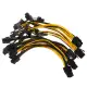 5Pcs PCI-E 6-pin To 2x 6+2-pin Power Splitter Cable PCIE PCI