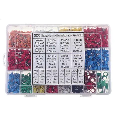 Aemedy® 2120pcs Insulated Cord Pin End Terminals Tin-Plated