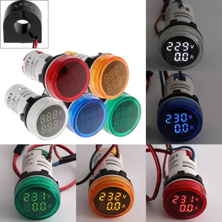 Geekcreit® 2in1 22mm AC50-500V 0-100A Amp Voltmeter Ammeter