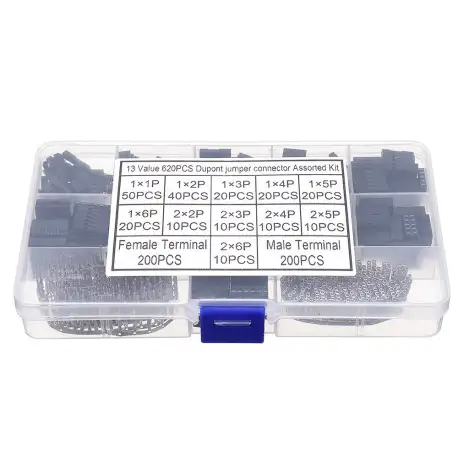 620pcs Dupont Connector 2.54mm Dupont Cable Jumper Wire Pin