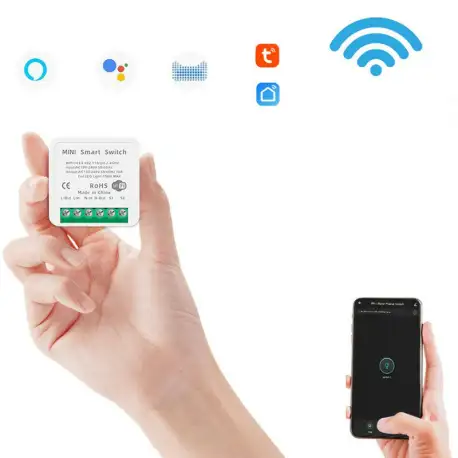 SMATRUL 16A 10A MINI Tuya WiFi Switch Led Light Smart Life Push