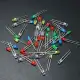 750 Pcs 3mm LED Diode Yellow Red Blue Green White Assortment