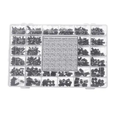 Aemedy® 1000pcs 36 Values 0.1uF 50V-1000uF 16V Capacitors 4.