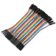 40pcs 10cm Female To Female Jumper Cable Dupont Wire
