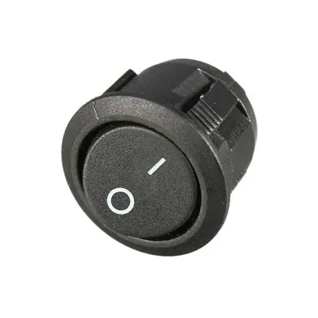 20Pcs Black Mini Round 2 Pin SPST ON-OFF Rocker Push Button