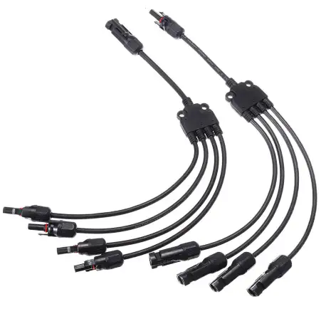 Y Branch MC4 Solar Panel Adaptor Cable Connector(1, M/FFFF and