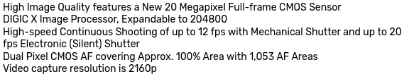 Canon Small descript